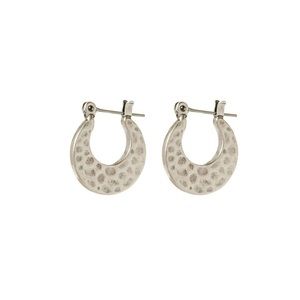 LUV AJ THE MINI HAMMERED SHEET HOOPS- SILVER NWT